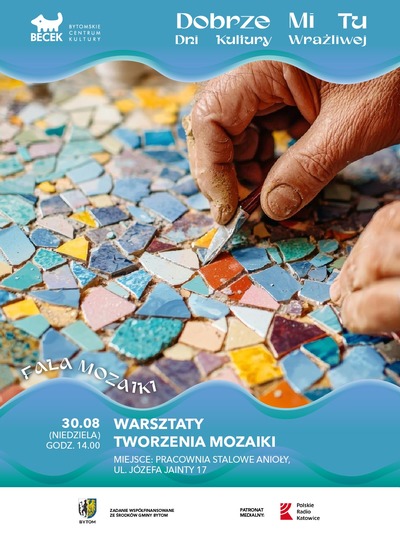 Plakat wydarzenia:  FALA MOZAIKI – Warsztaty tworzenia mozaiki 