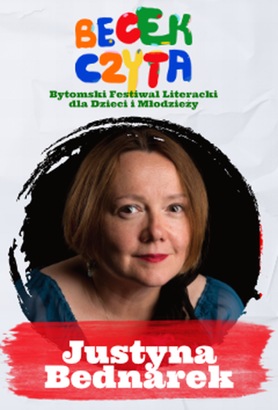 Plakat wydarzenia:  BECEK CZYTA – Spotkanie autorskie: Justyna Bednarek 