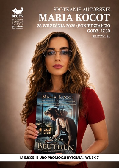Plakat wydarzenia:  Spotkanie autorskie: MARIA KOCOT 